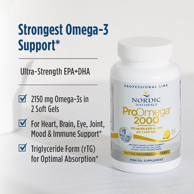 Nordic Naturals ProOmega 2000, Lemon Flavor,  2150 mg Omega-3