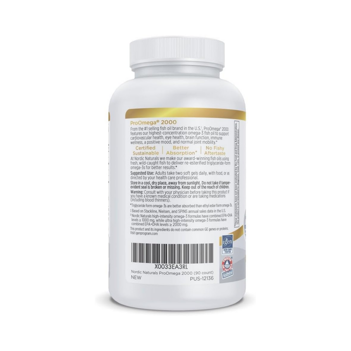 Nordic Naturals ProOmega 2000, Lemon Flavor,  2150 mg Omega-3